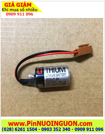 Toshiba ER3V _Pin ER3V (Zắc nâu), Pin nuôi nguồn Toshiba ER3V lithium 3.6v 1/2AA 1000mAh chính hãng_Xuất xứ Nhật